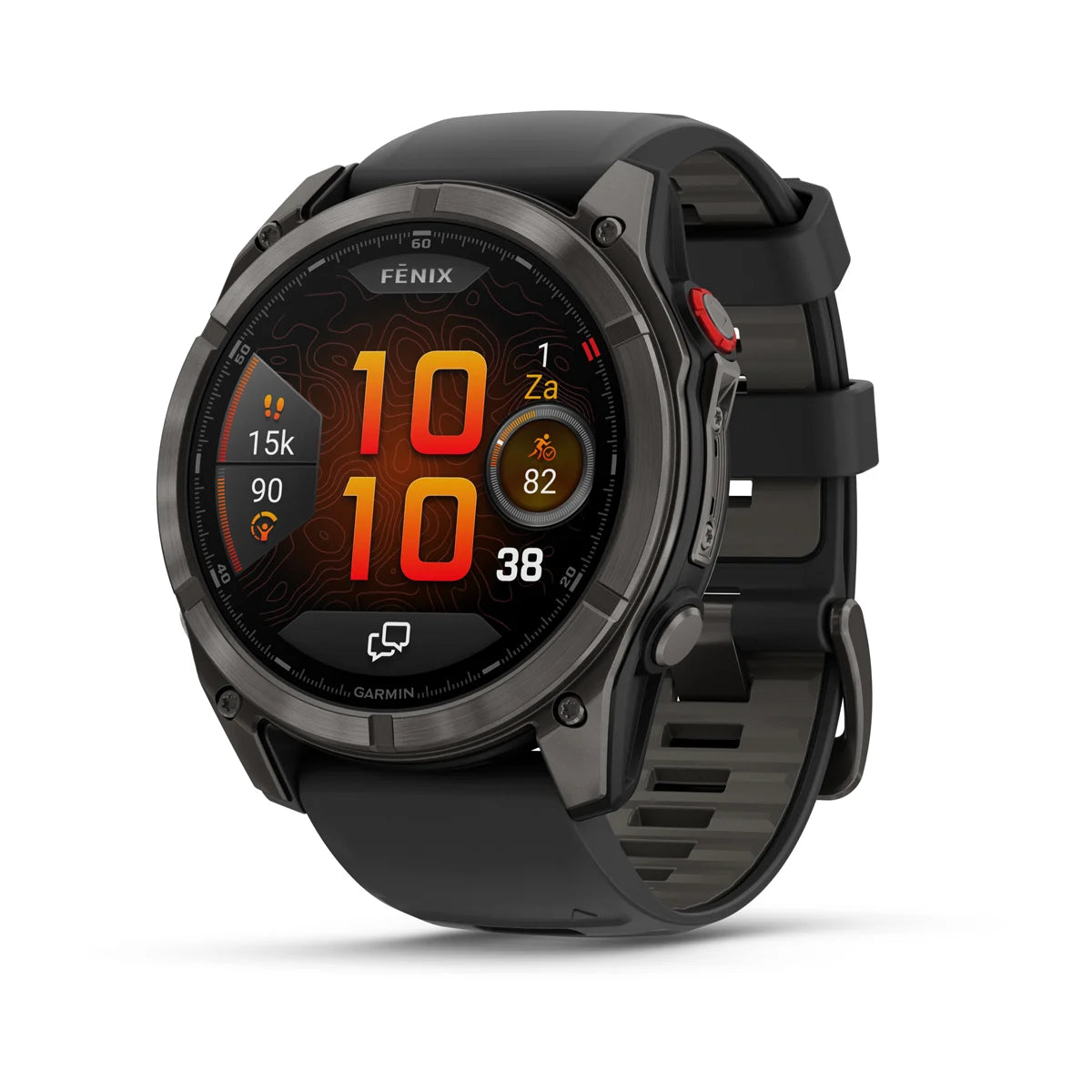 Garmin Fenix 8 Pro Sapphire - 51 mm / AMOLED - Carbon grey DLC-titanium met zwarte/pebble grey siliconen band - Premium multisport horloge