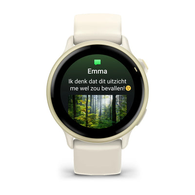 Garmin Vivoactive 6 - Health & fitness smartwatch - Lunar Gold met Bone band