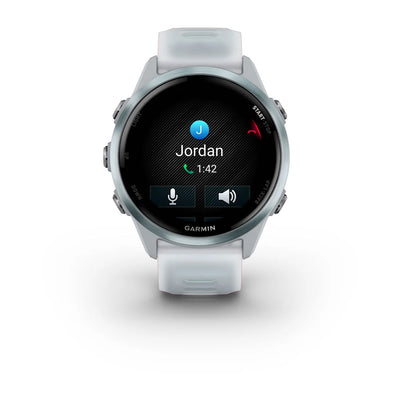 Garmin Forerunner 570 - 42mm - Premium hardloophorloge - Cloud blue aluminium met transparante whitestone/cloud blue band