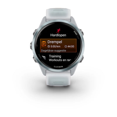 Garmin Forerunner 570 - 42mm - Premium hardloophorloge - Cloud blue aluminium met transparante whitestone/cloud blue band