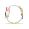 Garmin Forerunner 570 – 42 mm – Premium-Laufuhr – Himbeer-Aluminium mit transparentem Knochen-/Mango-Armband