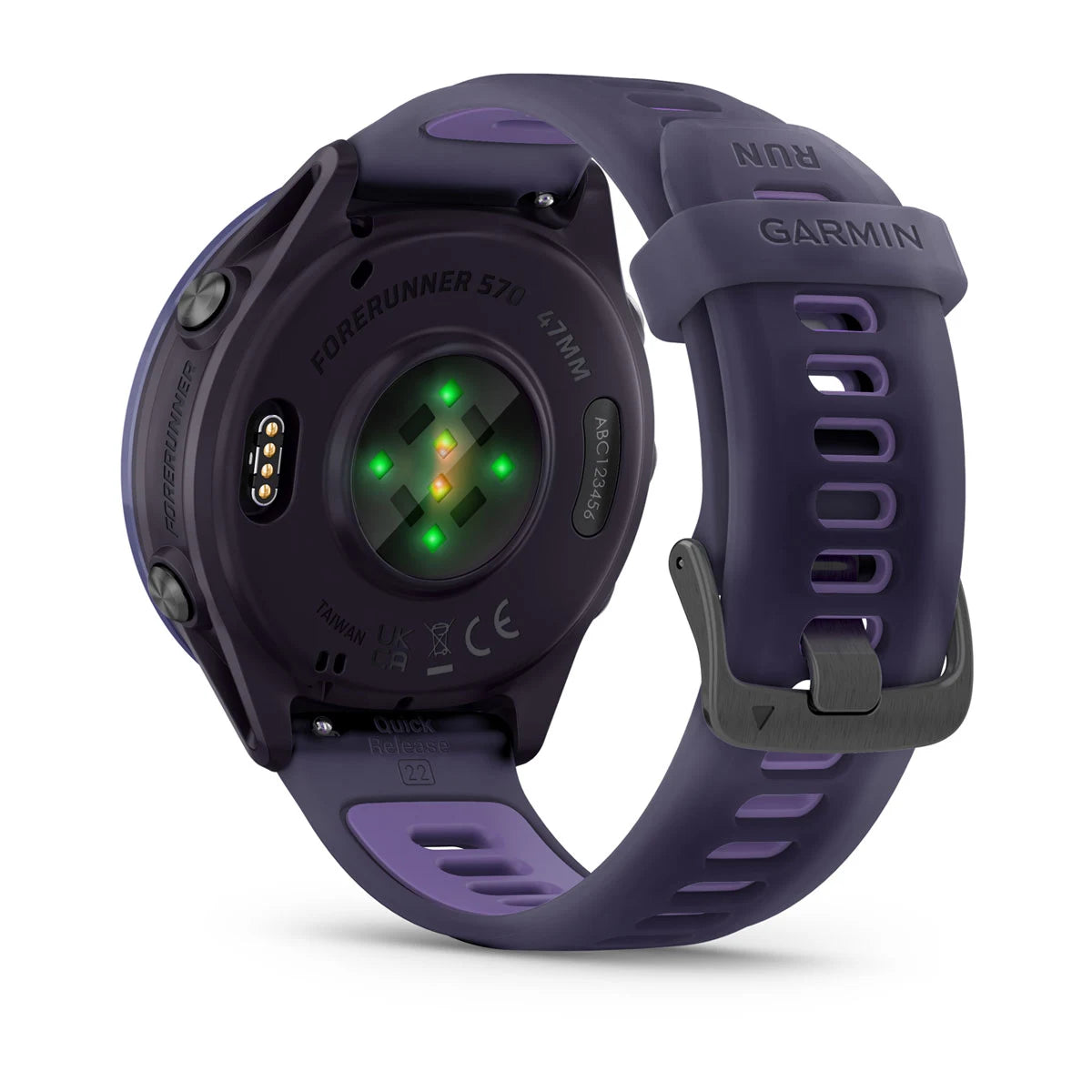 Garmin Forerunner 570 - 47mm - Premium hardloophorloge - Indigo aluminium met transparante imperial purple/indigo band
