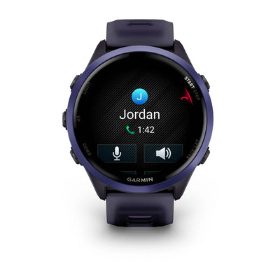 Garmin Forerunner 570 - 47mm - Premium hardloophorloge - Indigo aluminium met transparante imperial purple/indigo band