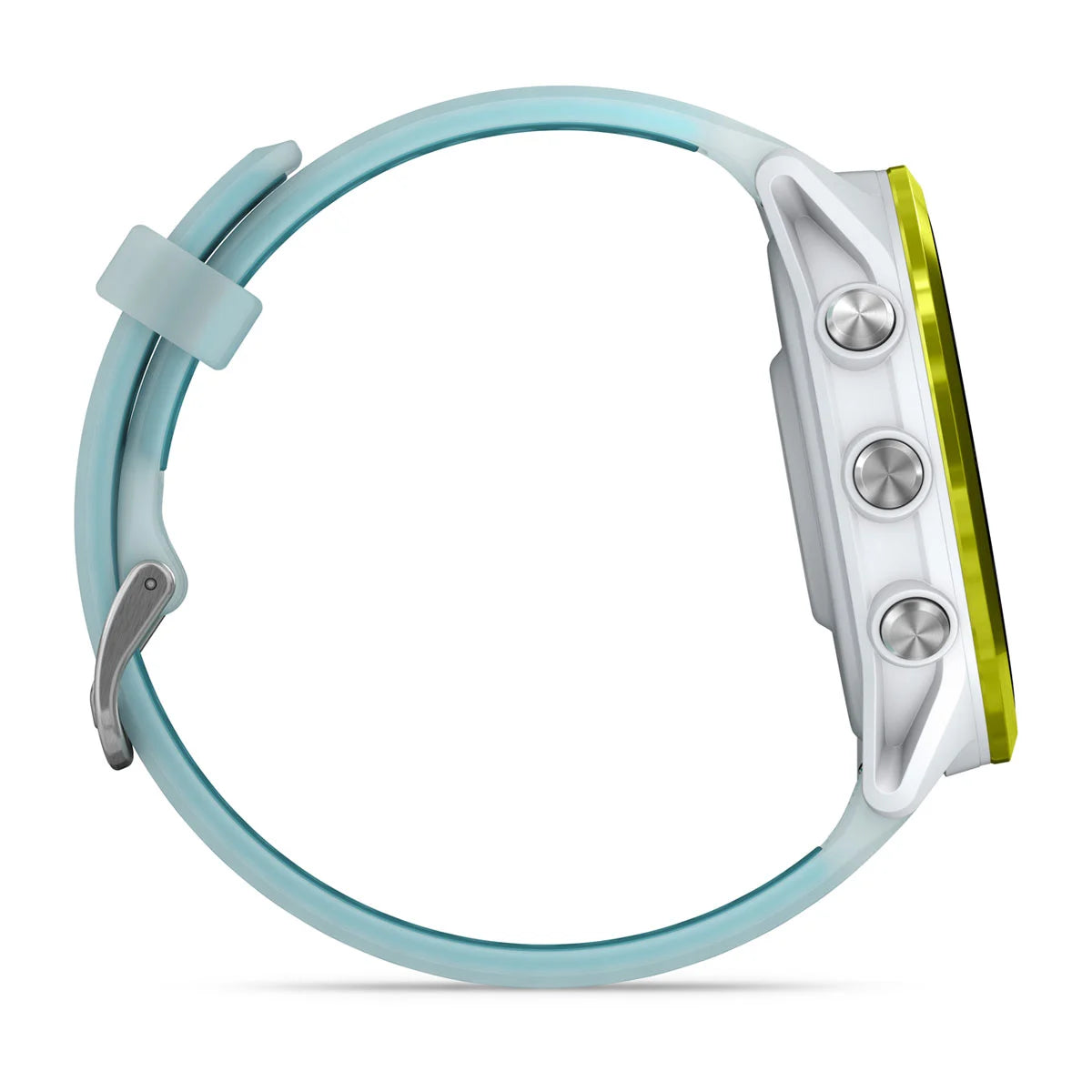 Garmin Forerunner 570 - 47mm - Premium hardloophorloge - Amp yellow aluminium met transparante whitestone/turquoise band