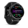 Garmin Forerunner 570 - 47mm - Premium hardloophorloge - Slate grey aluminium met transparante zwarte/zwarte band