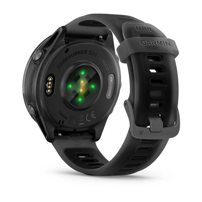 Garmin Forerunner 570 - 47mm - Premium hardloophorloge - Slate grey aluminium met transparante zwarte/zwarte band