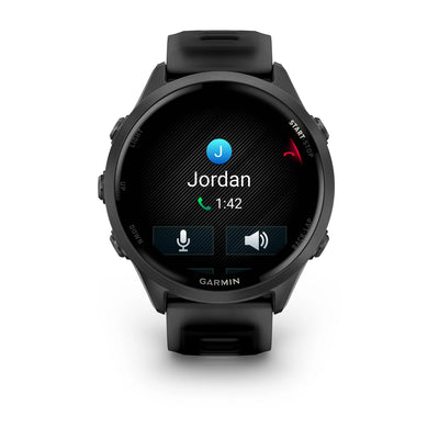 Garmin Forerunner 570 - 47mm - Premium hardloophorloge - Slate grey aluminium met transparante zwarte/zwarte band