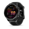 Garmin Forerunner 570 - 47mm - Premium hardloophorloge - Slate grey aluminium met transparante zwarte/zwarte band