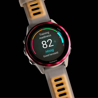 Garmin Forerunner 570 - 47mm - Premium hardloophorloge - Slate grey aluminium met transparante zwarte/zwarte band