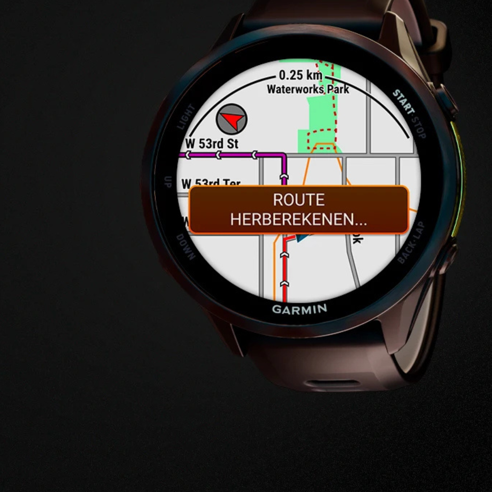 Garmin Forerunner 970 - 47mm - Premium hardloophorloge - Carbon grey dlc titanium met zwarte behuizing en zwarte/transparante whitestone band