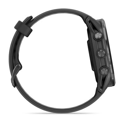 Garmin Forerunner 970 - 47mm - Premium hardloophorloge - Carbon grey dlc titanium met zwarte behuizing en zwarte/transparante whitestone band