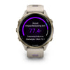 Garmin Forerunner 970 - 47mm - Premium hardloophorloge - Soft gold titanium met french grey behuizing en french grey/transparante indigo band