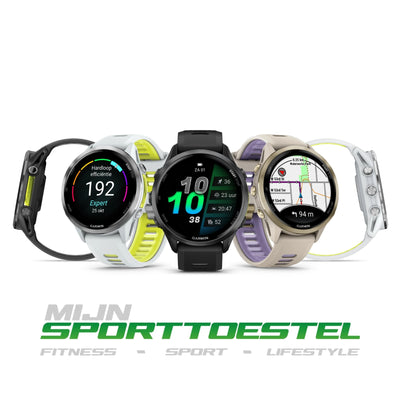 Garmin Forerunner 970 - 47mm - Premium hardloophorloge - Carbon grey dlc titanium met zwarte behuizing en zwarte/transparante whitestone band
