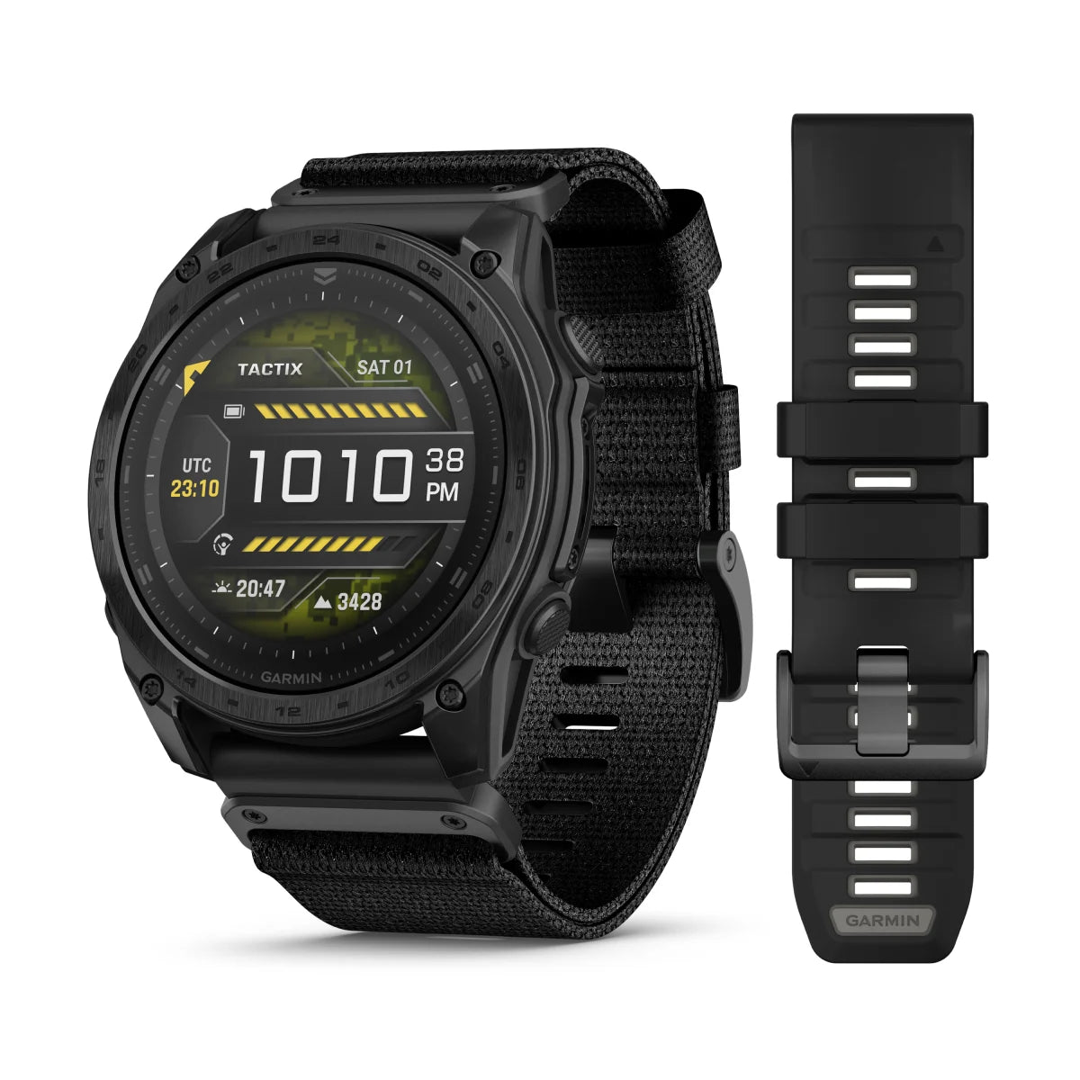 Garmin Tactix 8 AMOLED Noir - 47 mm et 51 mm - Montre tactique outdoor et multisports
