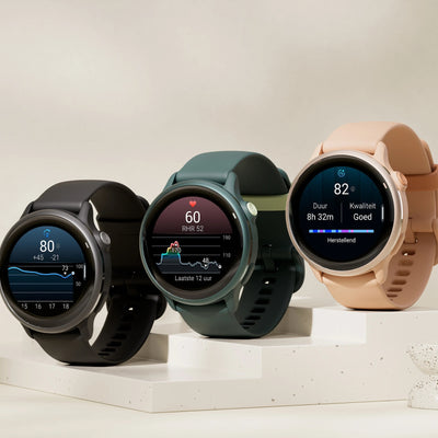Garmin Vivoactive 6 - Health & fitness smartwatch - Lunar Gold met Bone band