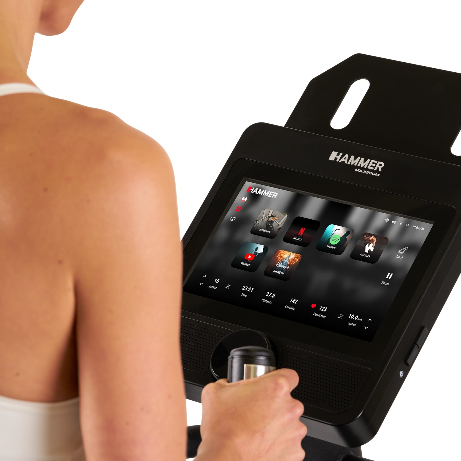 Hammer Maximum EL8000 professionele crosstrainer met 10.1" touchscreen display