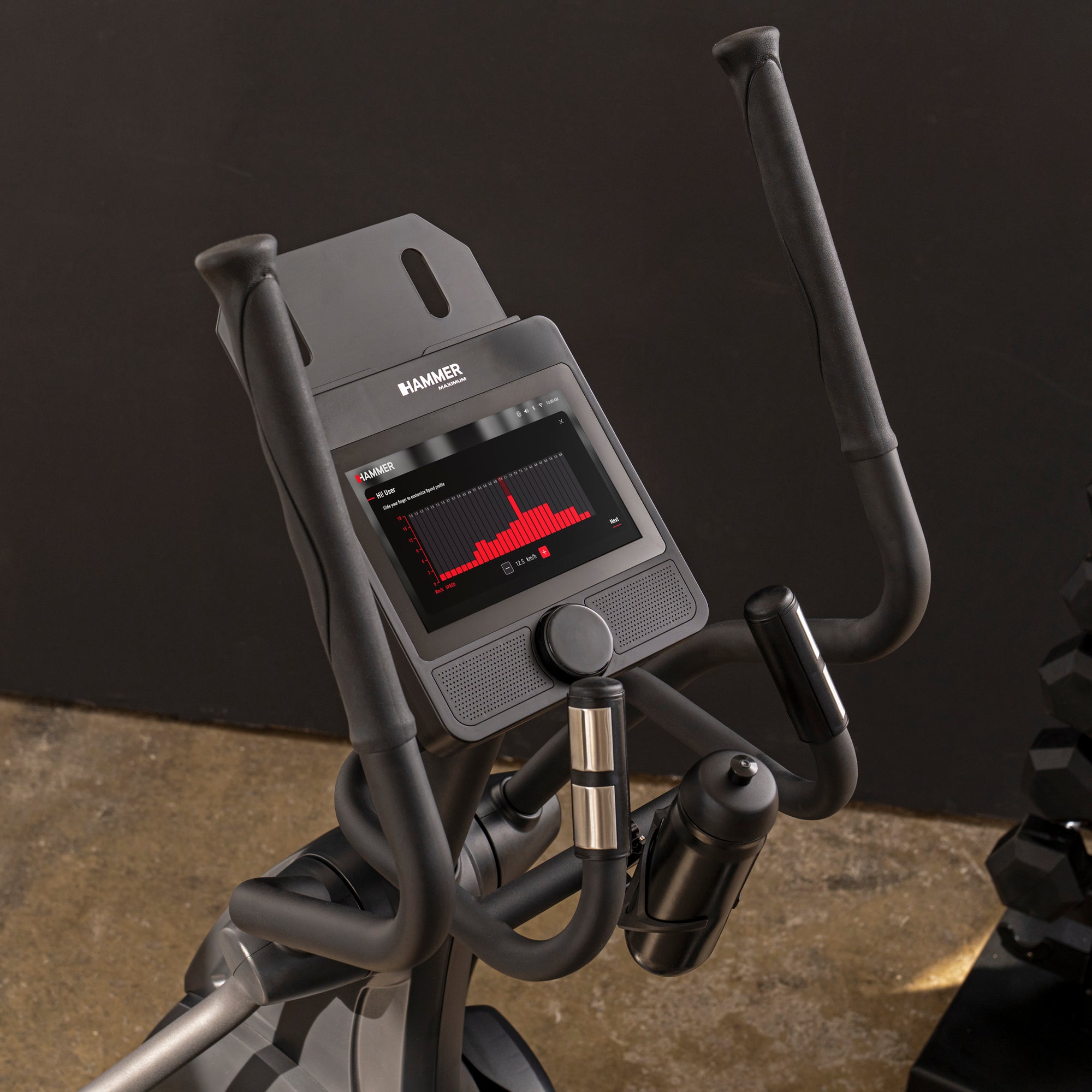Hammer Maximum EL8000 professionele crosstrainer met 10.1" touchscreen display