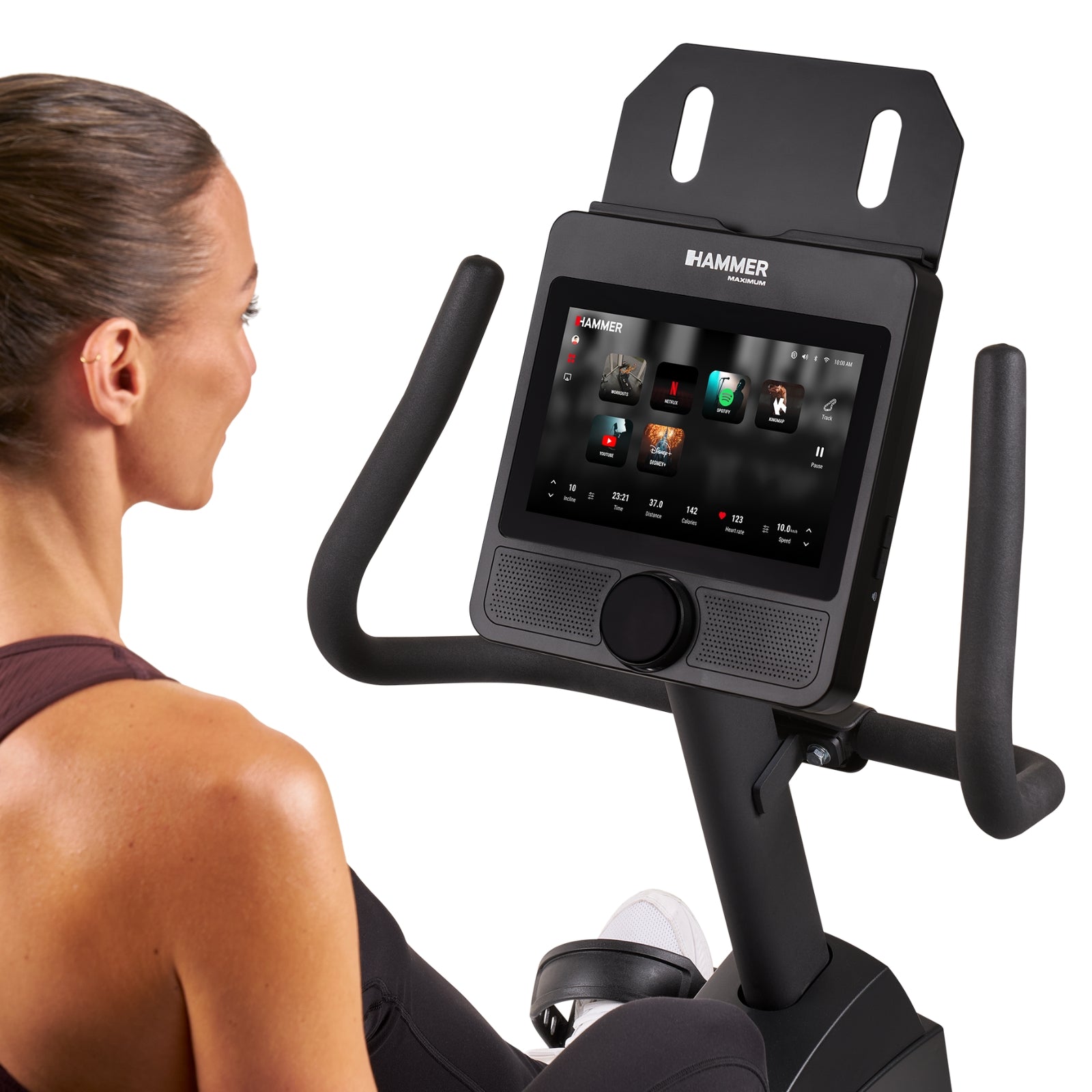 Hammer Maximum RB8000 professionele ligfiets hometrainer met 10.1" touchscreen display