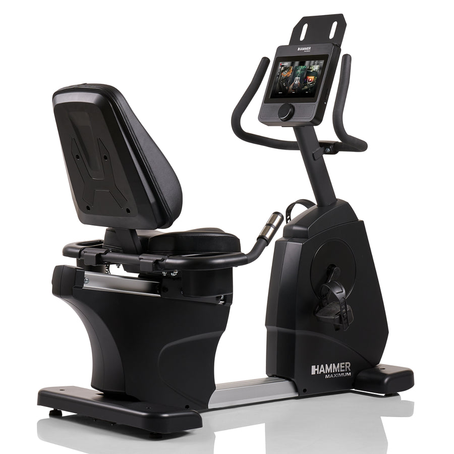 Hammer Maximum RB8000 professionele ligfiets hometrainer met 10.1" touchscreen display