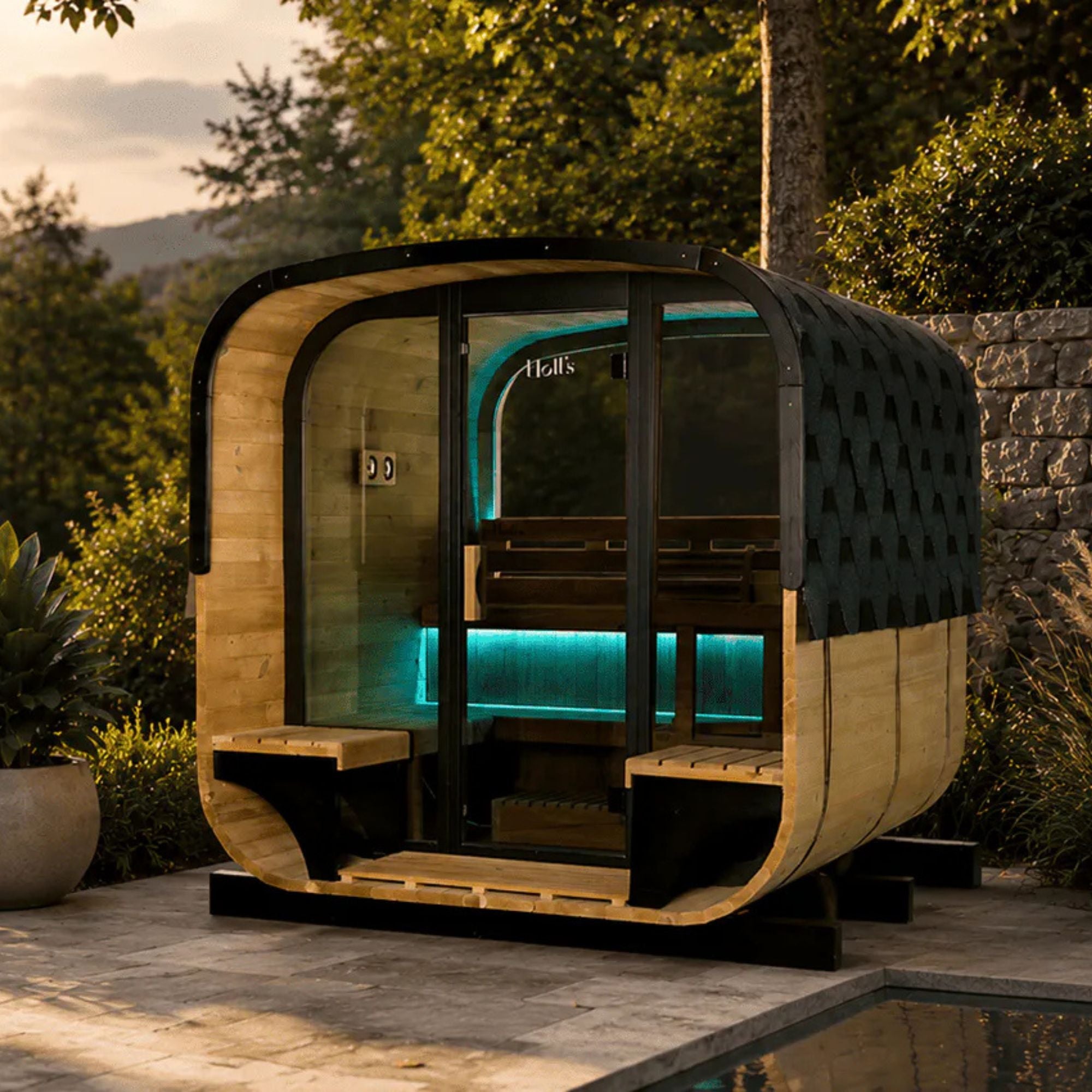 Buitensauna voor 5/6 personen - Holl's Hestia 160
