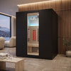 Zwarte Hybride Combi Sauna (infrarood & stoom) voor 3 personen - Holl's Hybrid Symbioz 160