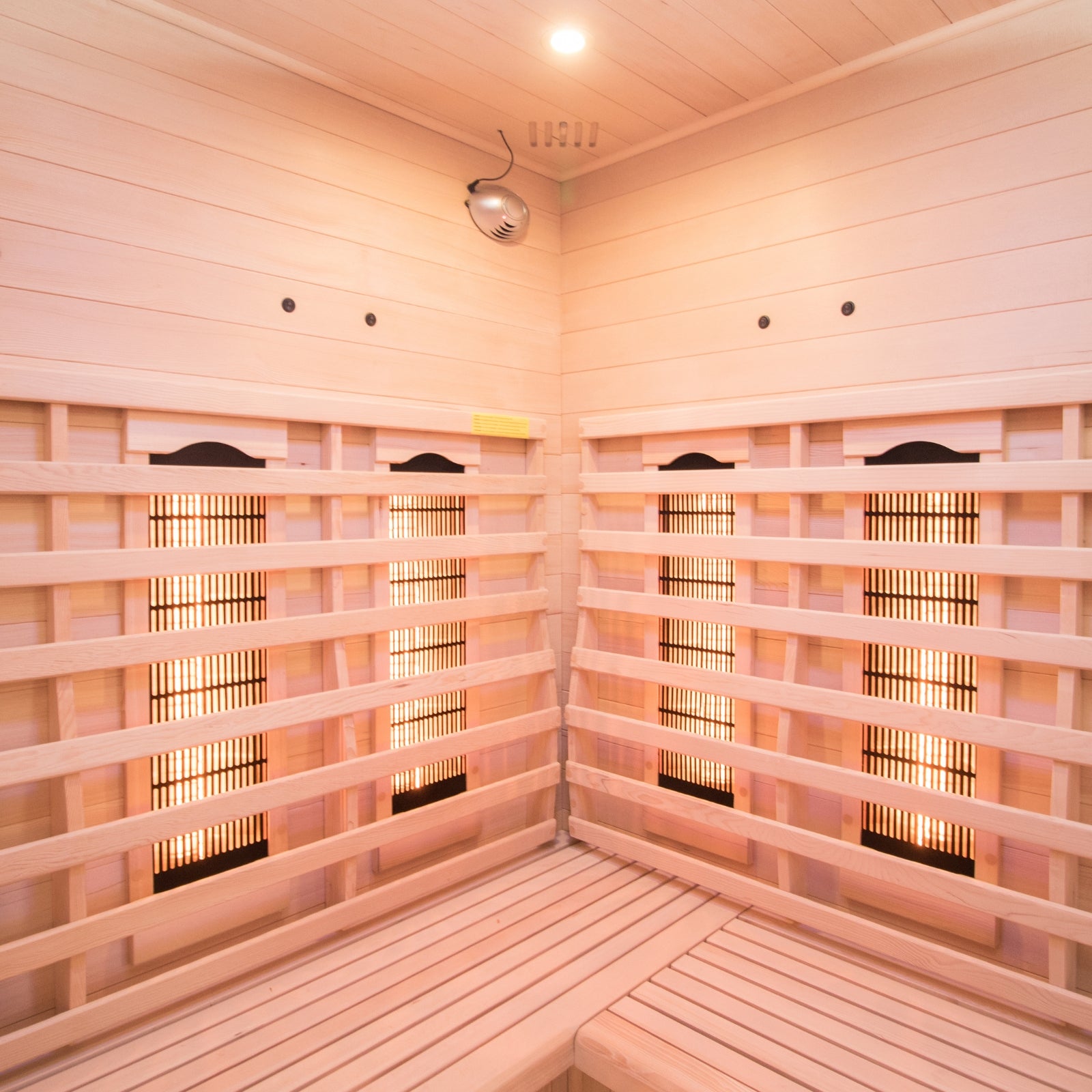 Sauna d'angle infrarouge pour 3 personnes - France Sauna Apollon Quartz 3 places