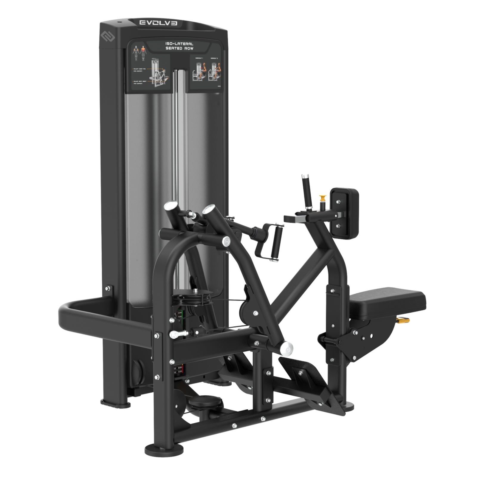 Iso-Lateral Seated Row Machine - Evolve Fitness Ultra Series SC-UL-300 Selectorized