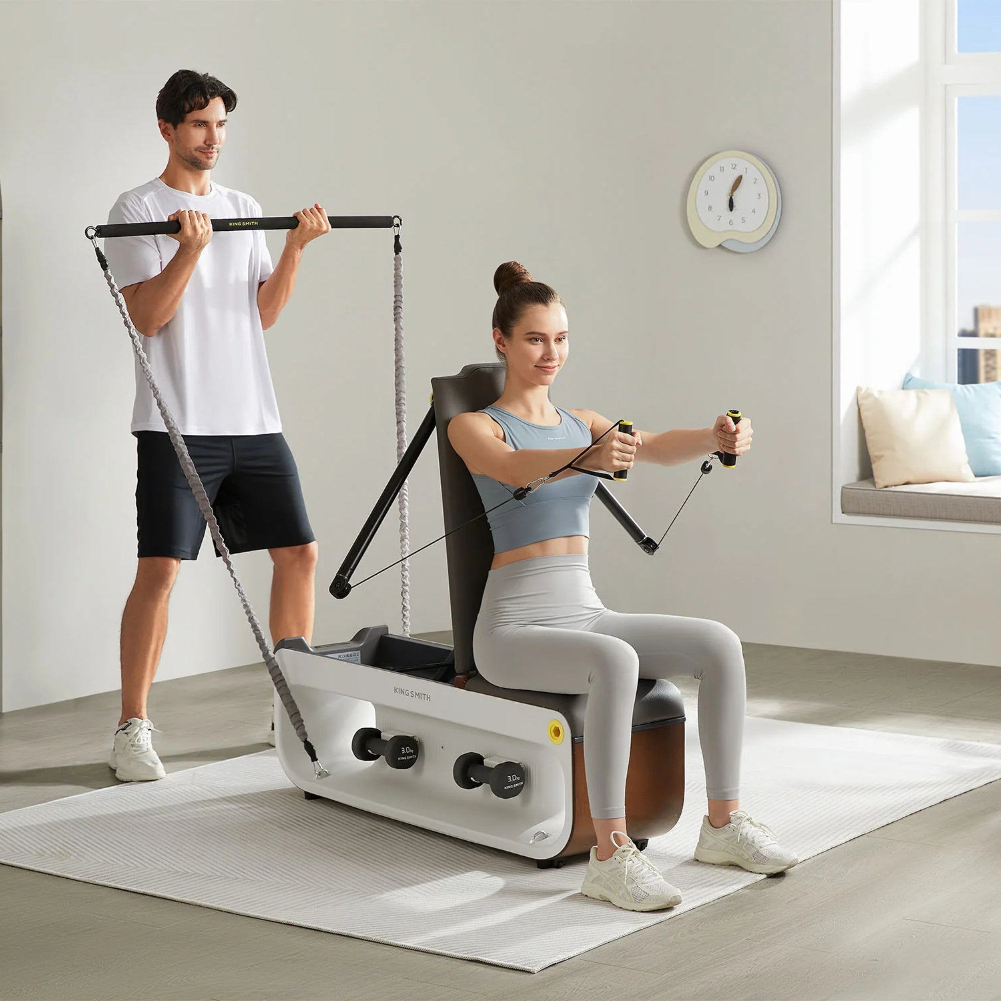 KingSmith WalkingPad multifunctionele trainingsbank met kabels