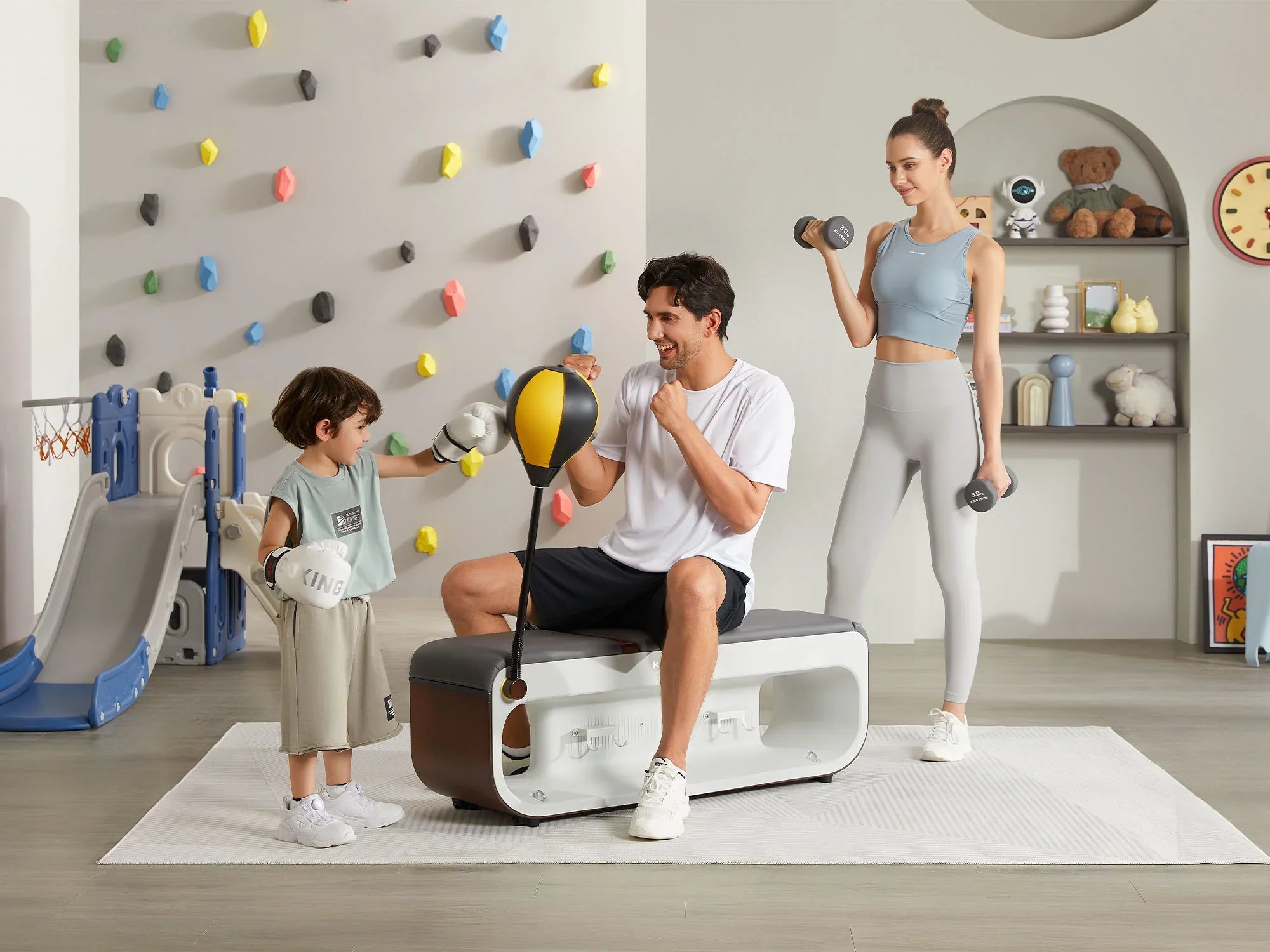 KingSmith WalkingPad multifunctionele trainingsbank met kabels