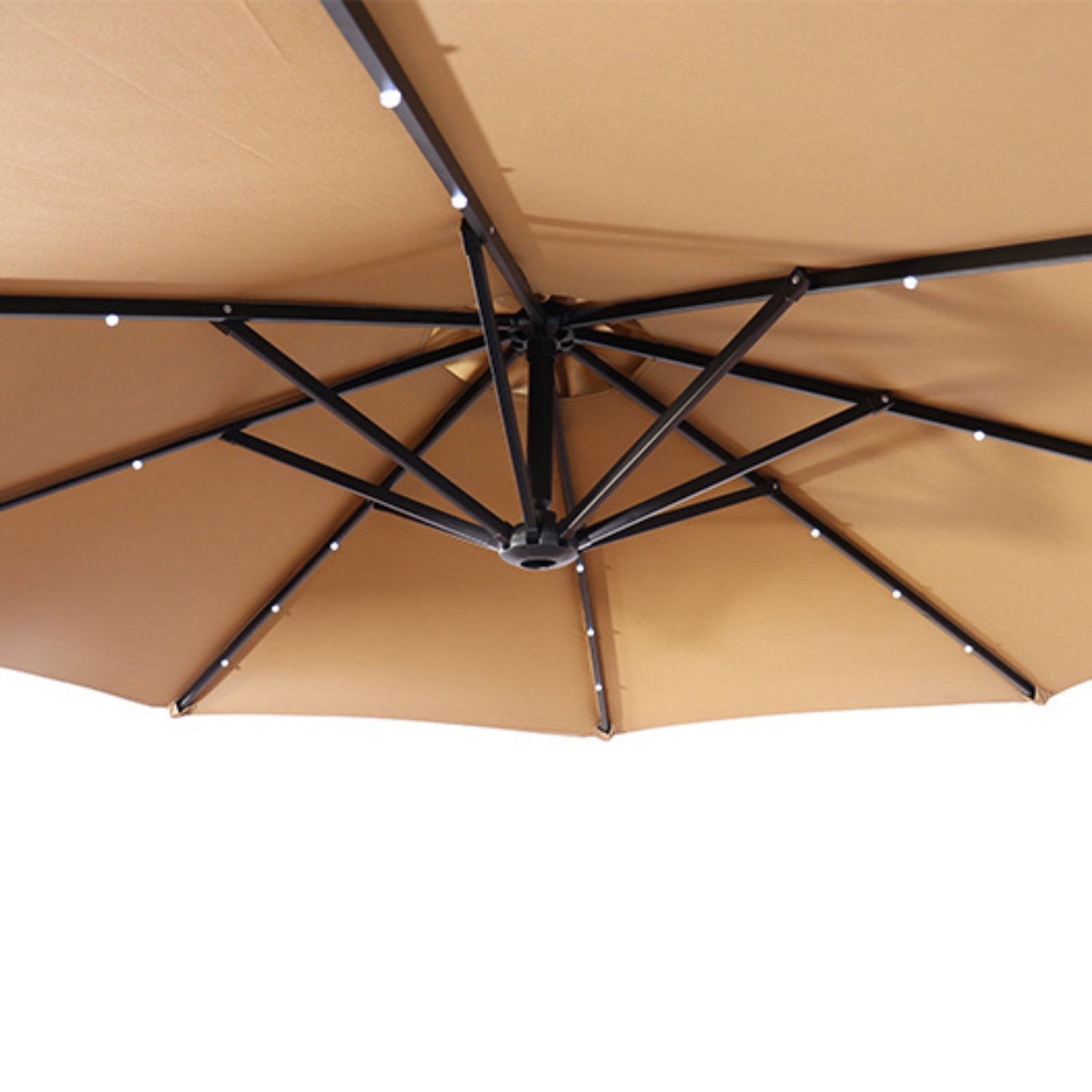 Parasol Netspa pour spa - Ø 250 x H 250 cm, protection UV50+, structure en acier avec couche de protection époxy et éclairage LED