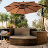 Netspa Jacuzzi / Spa parasol - Ø 250 x H 250 cm, UV50+ bescherming, stalen structuur met epoxy beschermlaag & LED-verlichting