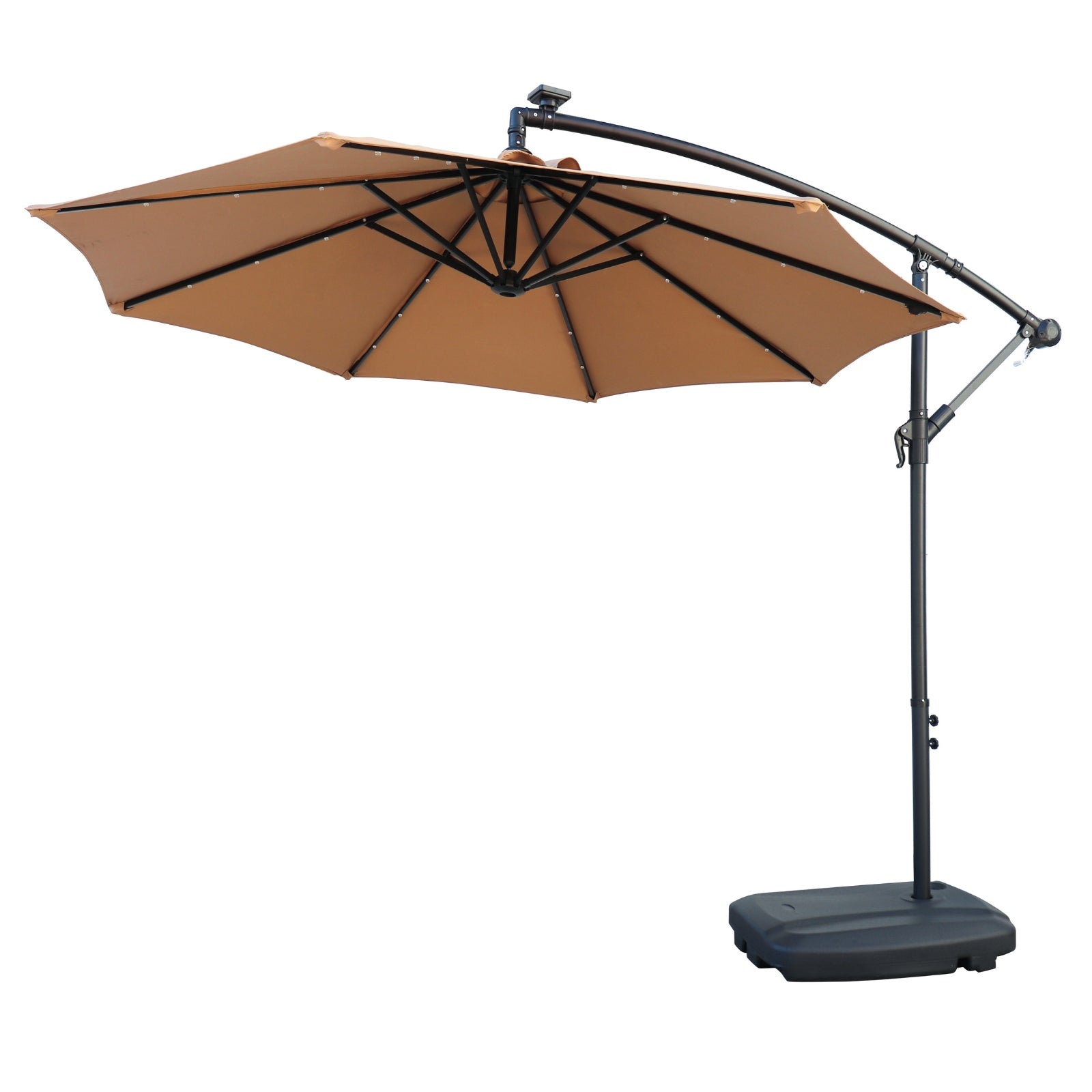 Parasol Netspa pour spa - Ø 250 x H 250 cm, protection UV50+, structure en acier avec couche de protection époxy et éclairage LED