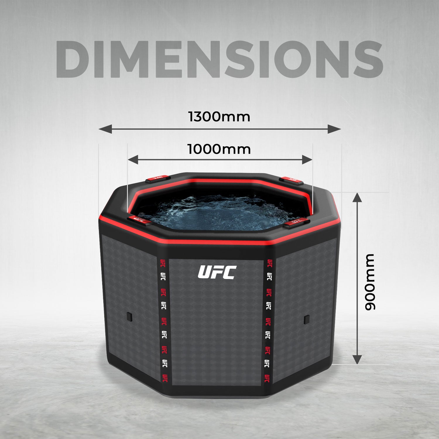 Netspa UFC Octagon ijsbad met 3 kW Poolex Spawer O'Spa chiller (3-40°C)