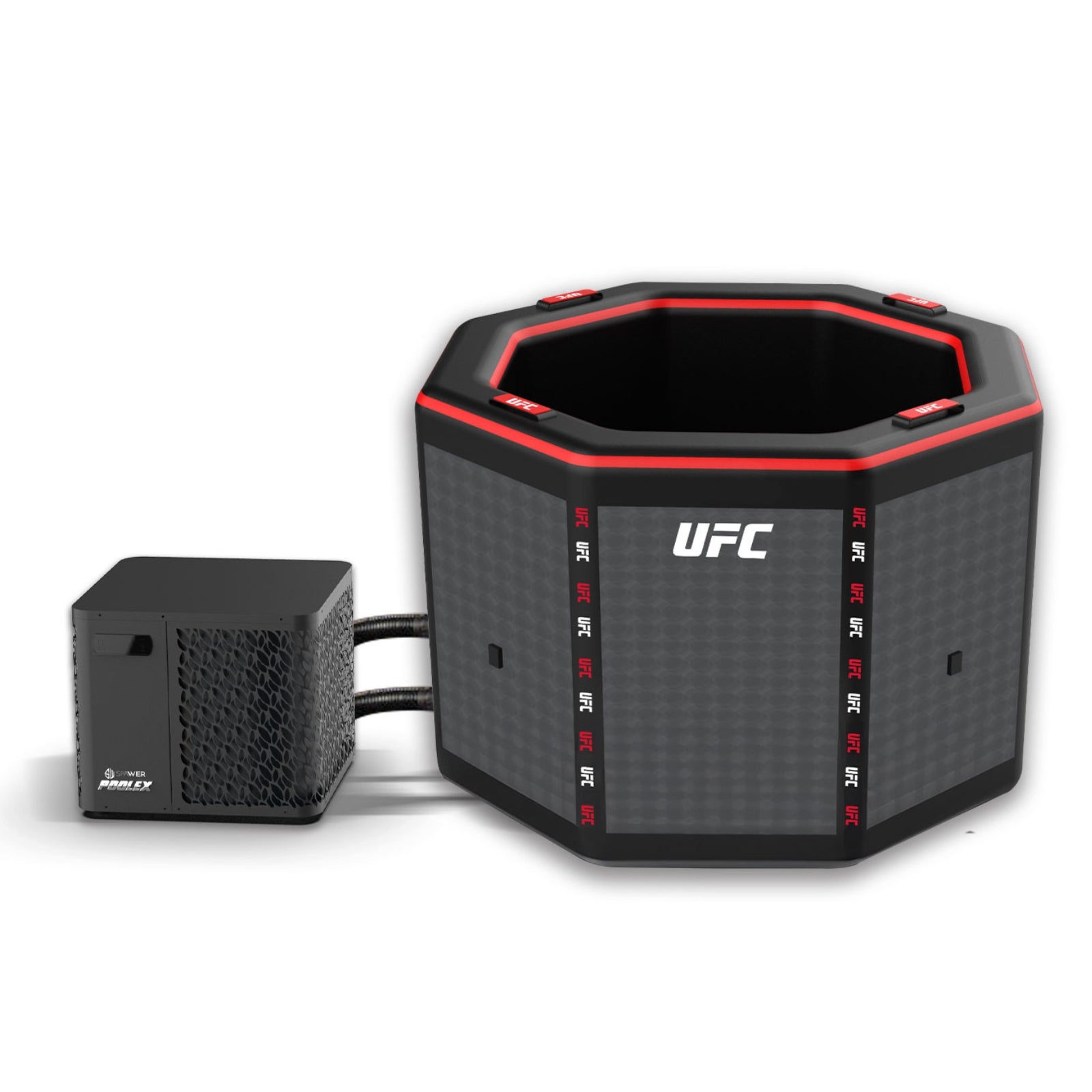 Netspa UFC octogonaal ijsbad met 5 kW chiller (3-40°C)
