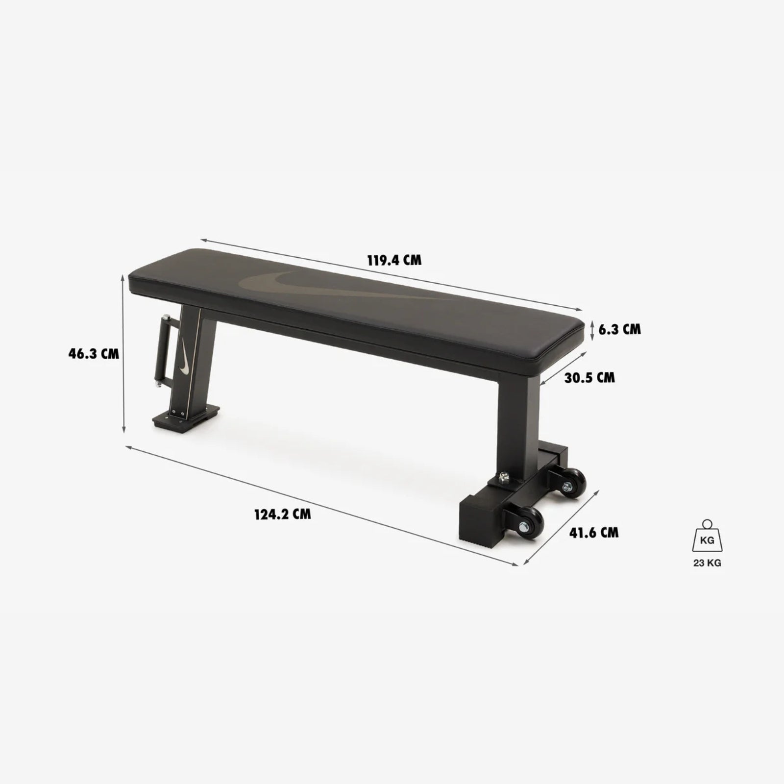 Nike Strength Rolling Weight Bench halterbank - Zwart