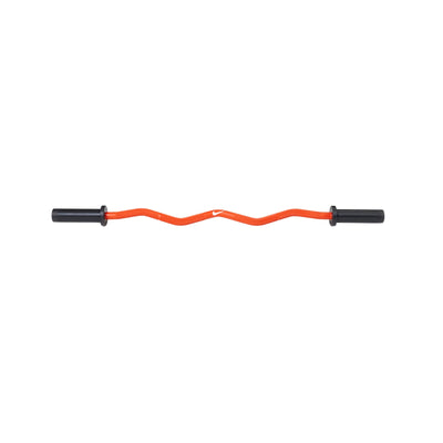Nike Strength Premium Coated Curl Bar 10 kg - Oranje / Orange Swoosh - Cerakote coating