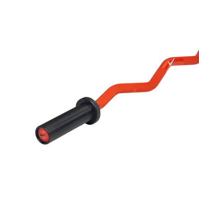 Nike Strength Premium Coated Curl Bar 10 kg - Oranje / Orange Swoosh - Cerakote coating
