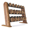 NOHRD Dumbbells Set Walnoot - Gewichten met opslagrek - Notenhout