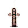 NOHRD Weight Plate Tower Vintage Eiken - Set met Gungnir Dumbbells & Barbell - Gebeist eikenhout