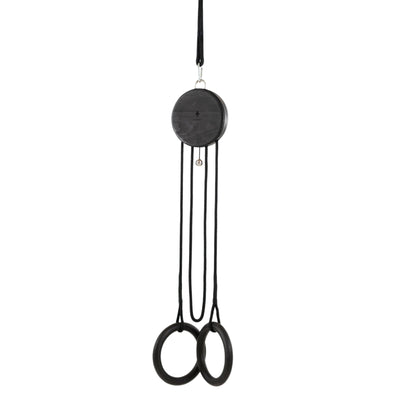 NOHRD Sling Zwart - Suspension Trainer - Gebeitst eikenhout