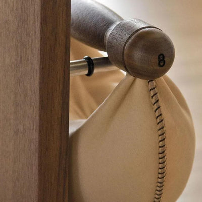 NOHRD SwingBell Toren Set Walnoot Naturel - kettlebells met opslagrek - Notenhout en leer