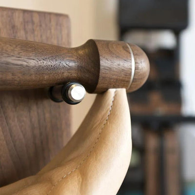 NOHRD SwingBell Toren Set Walnoot Naturel - kettlebells met opslagrek - Notenhout en leer