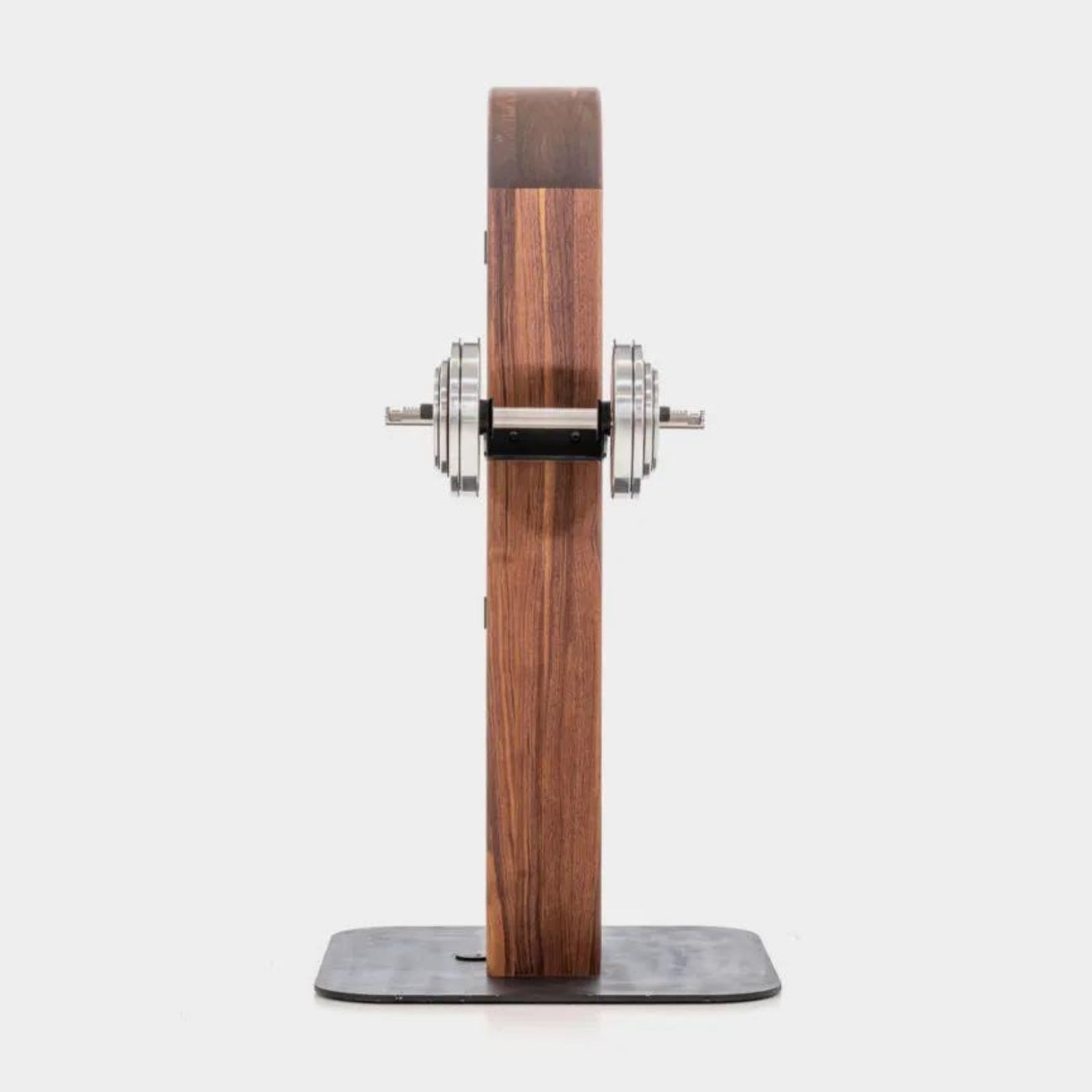 NOHRD Weight Plate Tower Vintage Eiken - Set met Gungnir Dumbbells & Barbell - Gebeist eikenhout