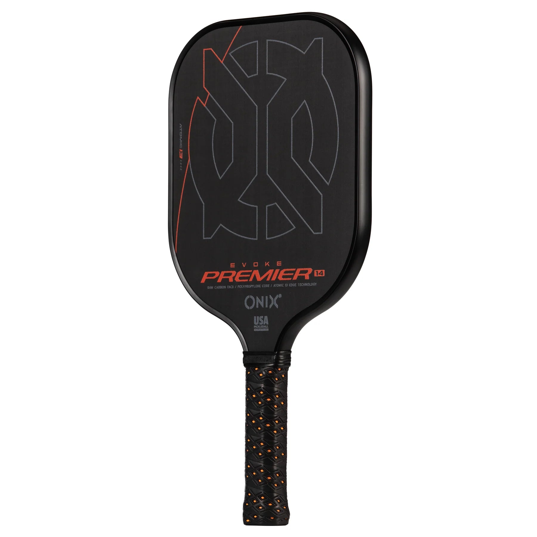 ONIX Evoke Premier Raw Carbon 14 (Control) Orange - Pickleball paddle - Toernooikwaliteit