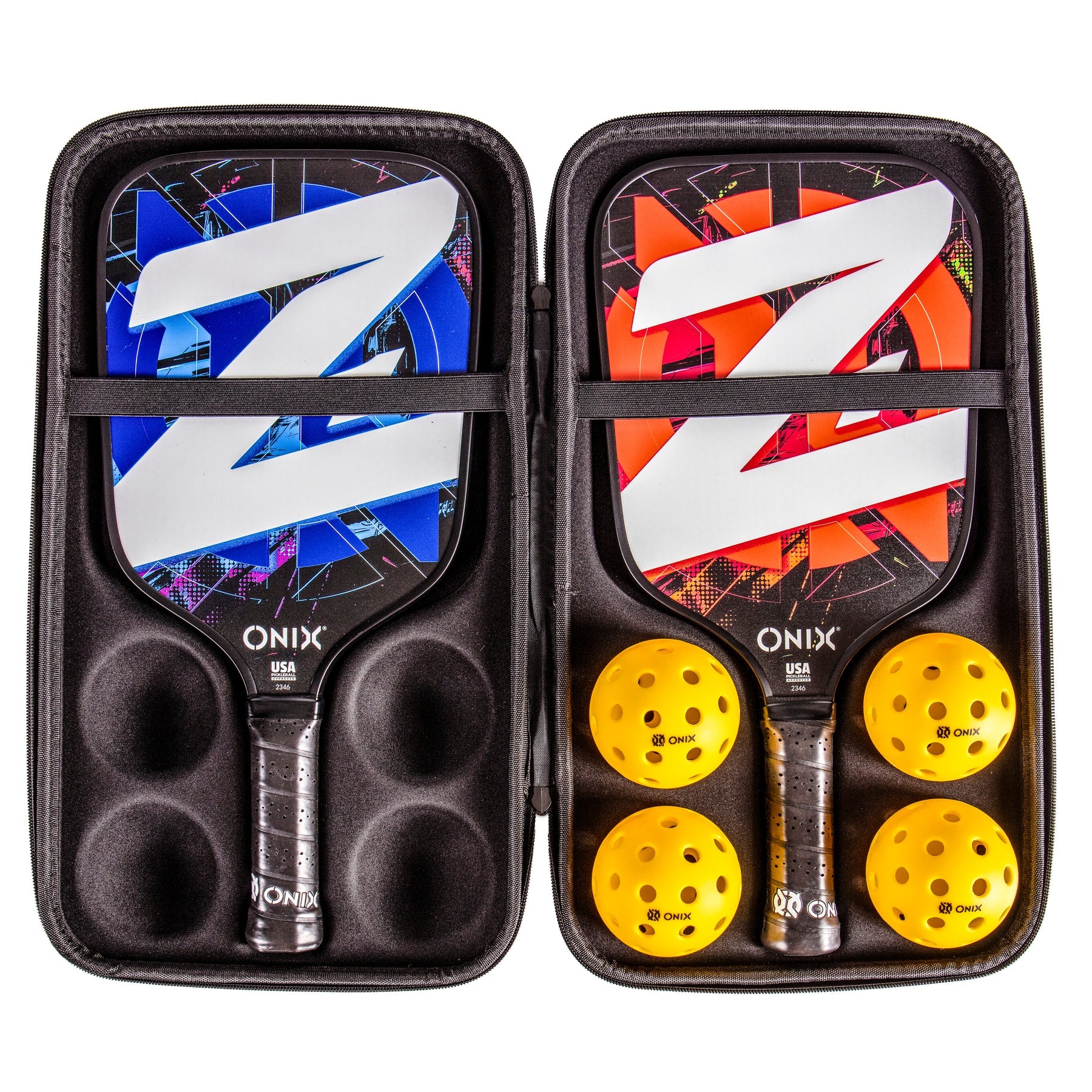 ONIX Z1 Pickleball Set - 2x recreationele Pickleball paddles + ballen