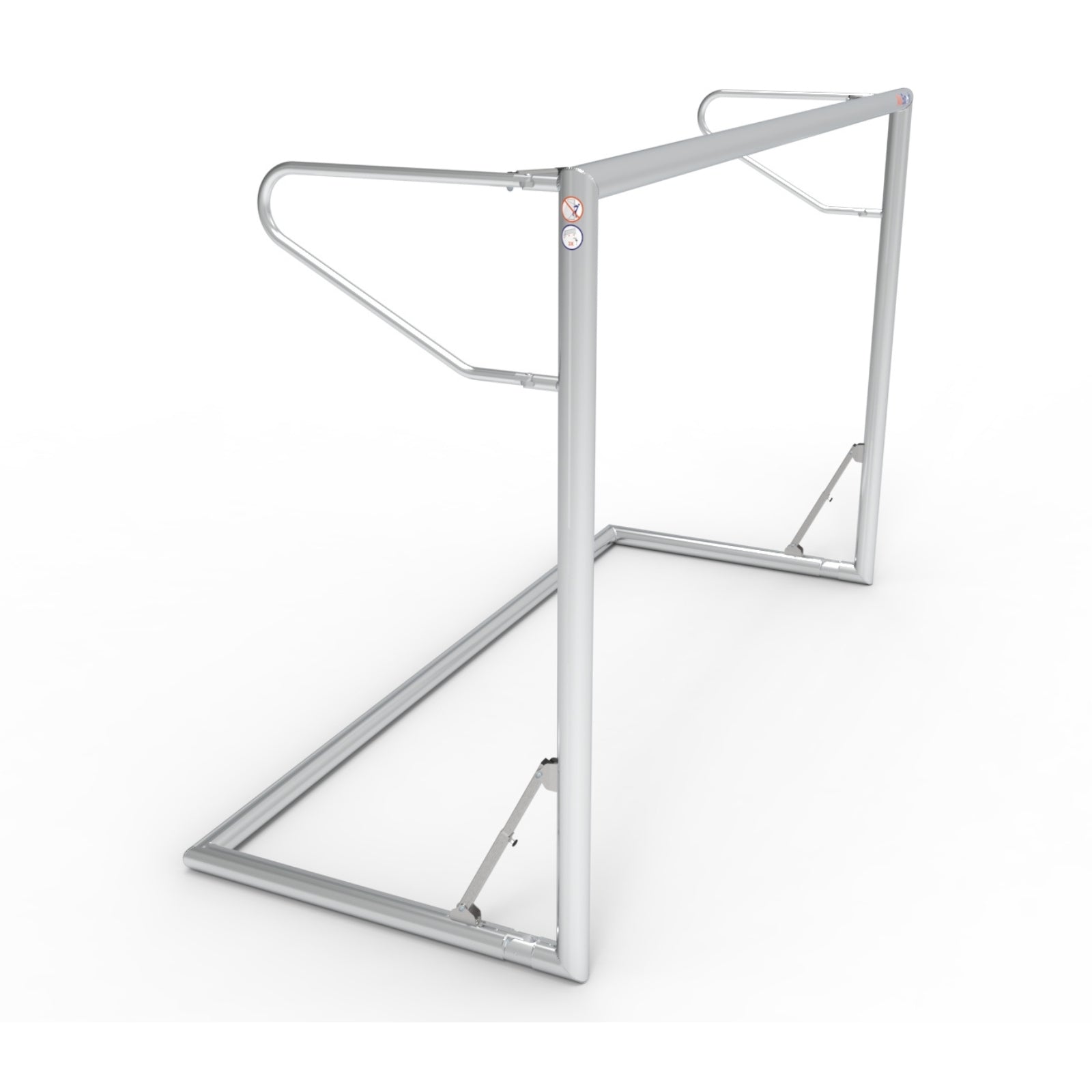 Opklapbaar professioneel aluminium voetbaldoel - Alusport TPI380V - 300 x 200 x 120 cm - incl. net