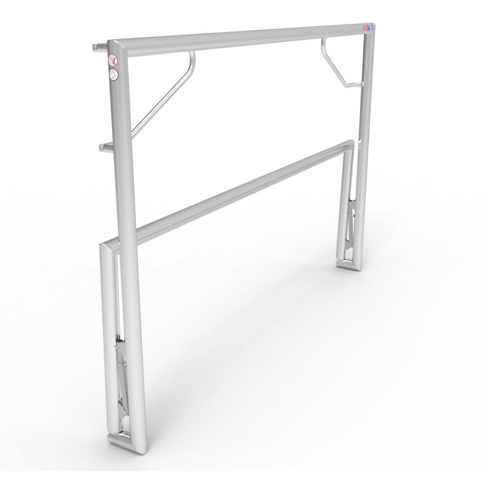 Opklapbaar professioneel aluminium voetbaldoel - Alusport TPI380V - 300 x 200 x 120 cm - incl. net