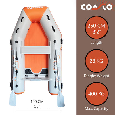 Opblaasbare boot voor 3 personen - Coasto BT-CDS250S - 250x140
