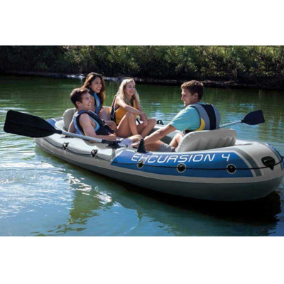 Opblaasbare boot voor 4 personen - Intex Excursion 4 Set - 315 x 165 cm