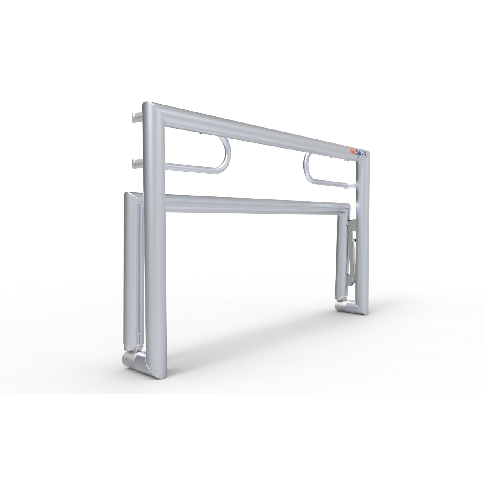 Opklapbaar klein aluminium voetbaldoel - Alusport TRI1680V - 160 x 100 x 80 cm - incl. net